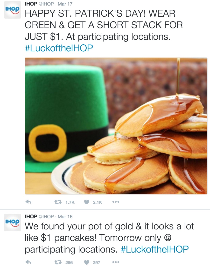 Advertising Campagin: Luck of the IHOP – mineafaeger